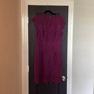 Purple Lace Cocktail Dress